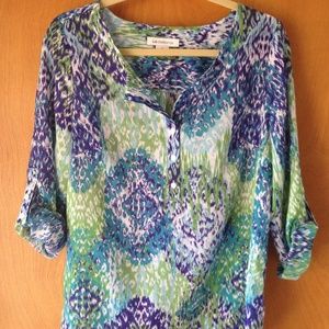 Liz Claiborne multicolored blouse size Med